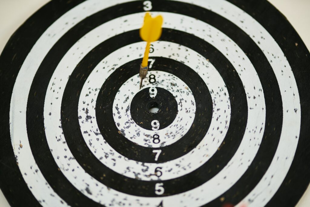 Dart board - Why Setting Goals For Your Writing is the Key to Achieving Them Flawlessly