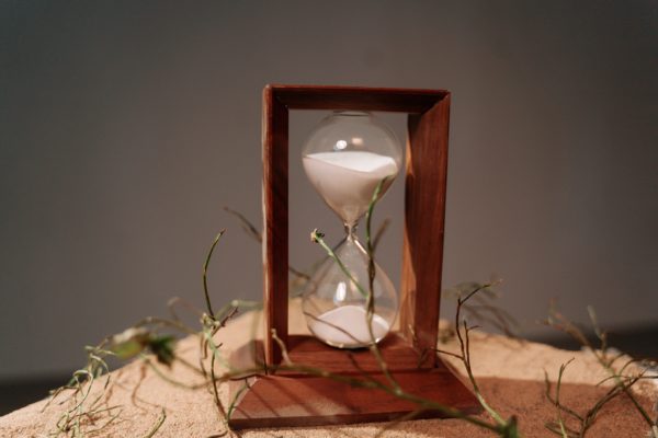 Hourglass with vines - Making Time For Writing